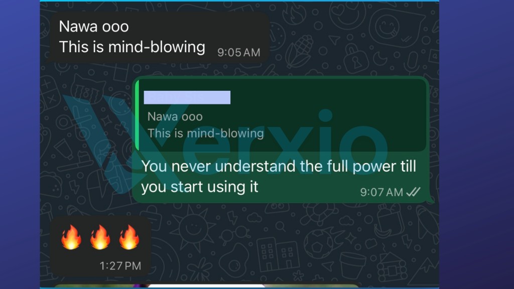 Customer chat: This is mind-blowing.
